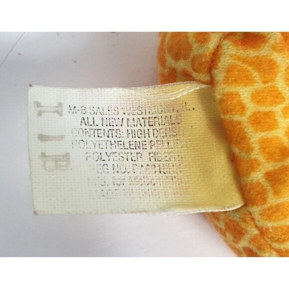 Vintage Ty Teenie TWIGS the Giraffe Beanie Baby 4.5" Plush Toy 1993 Retired - Picture 8 of 8